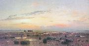 Isaac Levitan Marsh at evening Germany oil painting artist